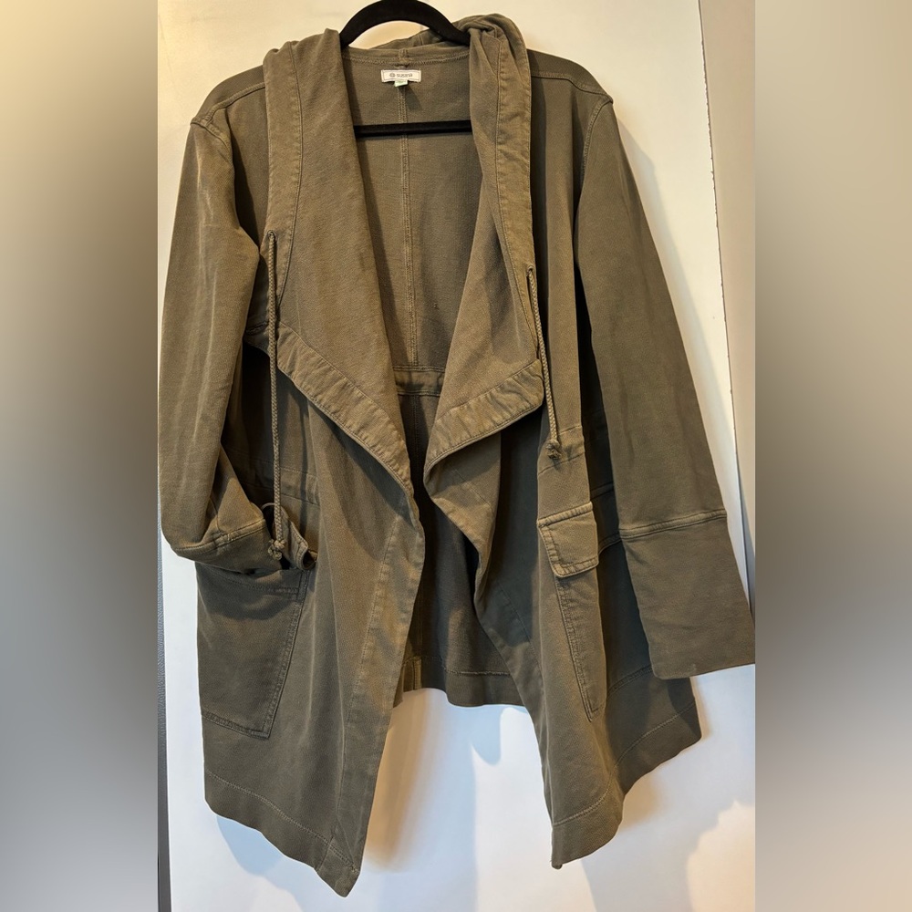 Susina 100% cotton Olive Green Women's Jacket NWOT size Medium
